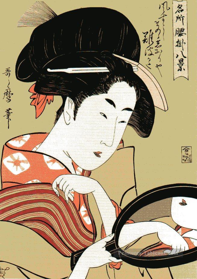 Utamaro okita Kitagawa Utamaro japonais Peintures à l'huile